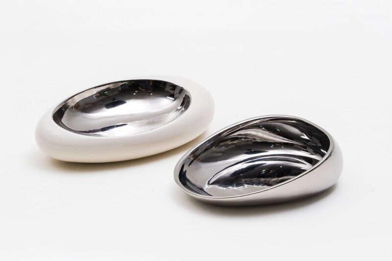 Silver appetizer plate&bowl