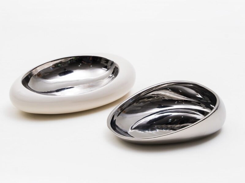 Silver appetizer plate&bowl